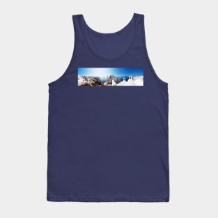 Thira, Santorini, Panoramic Photo Tank Top